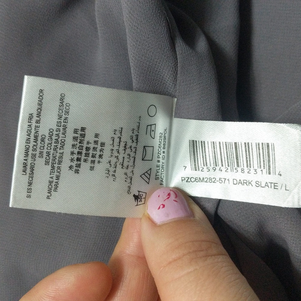 BCBGeneration Layered Tank Drawstring Dress. Size: Large - Picture 9 of 9